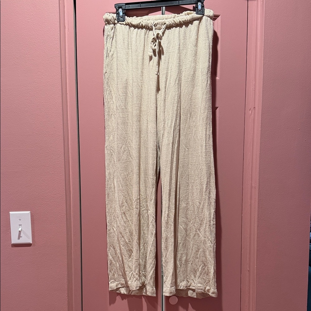 Na Nin raw silk Women's Cream Drawstring Pants
